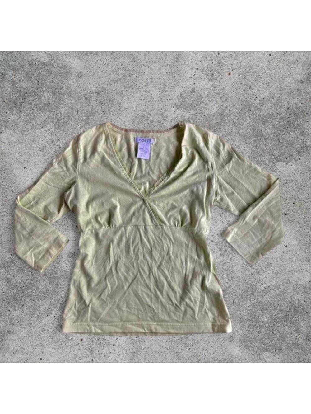 roots green 3/4 sleeves top